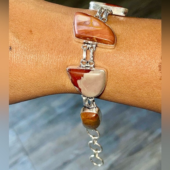 Australian Noreena Jasper Bracelet 7 1/2” - 8 1/2” - Picture 2 of 8